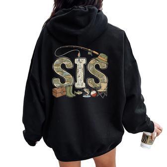 Sister Of The Big One Fishing O-Fish-Ally 1St Bithday Family Women Oversized Hoodie Back Print - Thegiftio UK