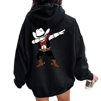 Texas Cowboy Dabbing For Youth Toddler Kids Boys Girls Women Oversized Hoodie Back Print - Thegiftio UK