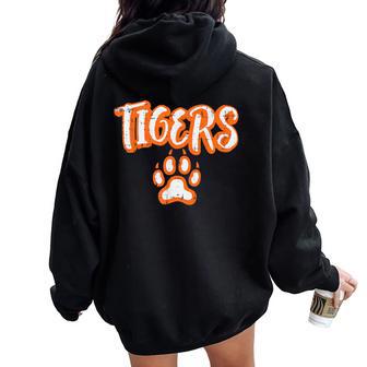 Tiger Boys Youth Girls N Kids Women Women Oversized Hoodie Back Print - Thegiftio UK