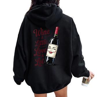 In Un Peuin Beaucoup Bouteille Dein De Dessin Animé Sweat à capuche oversize pour femme avec imprimé dans le dos - Cadeauxyz