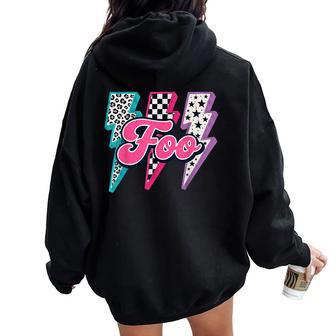 Vintage Foo Name For Kids Boys Women Oversized Hoodie Back Print | Seseable UK