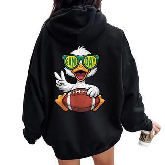 Vintage Game Day Duck Women Oversized Hoodie Back Print - Thegiftio UK