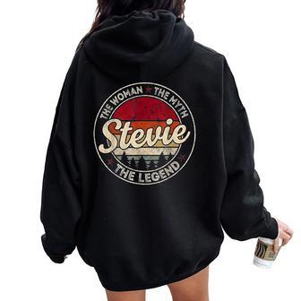 Vintage The The Myth Stevie Legends For Women Women Oversized Hoodie Back Print - Thegiftio UK