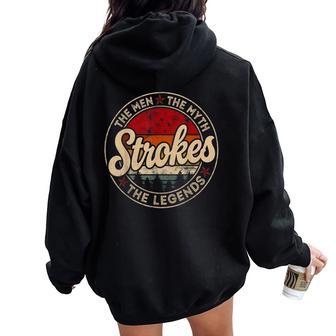 Vintage The The Myth Strokes Legends For Women Women Oversized Hoodie Back Print - Thegiftio UK
