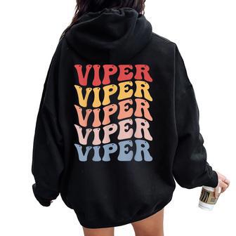 Viper Groovy Retro Women Oversized Hoodie Back Print - Regaloses