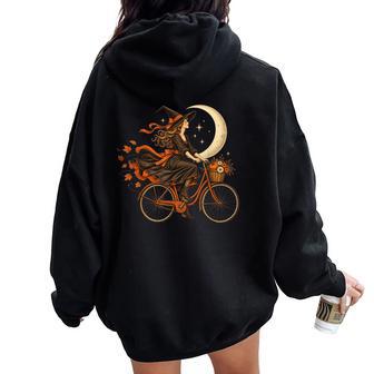 Witch T Halloween Witch Girls Vintage Fall Women Oversized Hoodie Back Print - Thegiftio UK