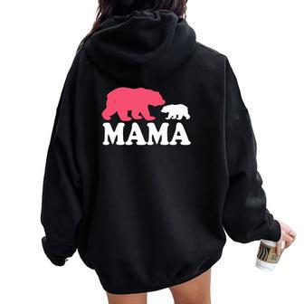 Womens Mama Bear Christmas Ideas For Mom Women Oversized Hoodie Back Print | Seseable UK
