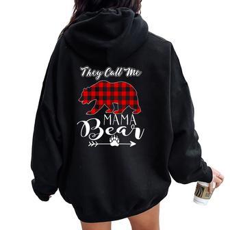 They Call Me Mama Bear Christmas Ideas For Mom Women Oversized Hoodie Back Print | Seseable UK
