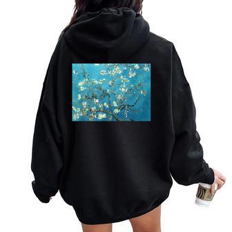 ヴィンセント・ファン・ゴッホ作「アーモンドの花の枝」1890 レディース オーバーサイズ パーカー バックプリント - Kawaiitshirt
