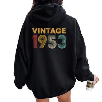 ヴィンテージ 1953 73歳の誕生日プレゼント 男性 女性 73歳 レディース オーバーサイズ パーカー バックプリント - Kawaiitshirt