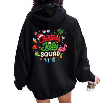 Christmas In July Squad Santa Summer Kids Women Oversized Hoodie Back Print | Seseable UK