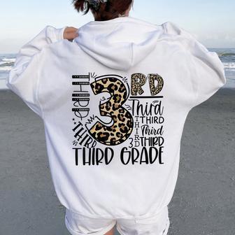 3Rd Grade Squad Student Back To School First Day Of School Women Oversized Hoodie Back Print - Thegiftio UK