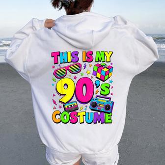 This Is My 90S Costume Retro 90S Party Boys Women Oversized Hoodie Back Print | Seseable UK