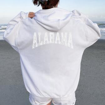 Alabama Al Vintage Sports For Boy Girl Kids Women Oversized Hoodie Back Print - Thegiftio UK