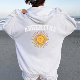 Argentina Sun Kids Boys Women Oversized Hoodie Back Print - Thegiftio UK