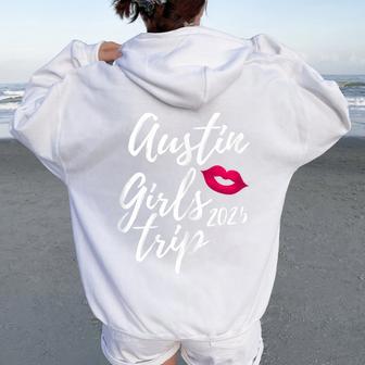 Austin Girls Trip 2026 Texas Vacation Group Fun Matching Women Oversized Hoodie Back Print - Thegiftio UK