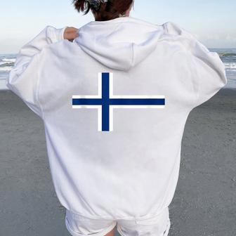 Bandera Noruega Flagg Norge Para Hombre Flag Norway In Mangas Women Oversized Hoodie Back Print - Regaloses