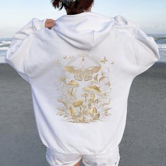 Butterfly Grunge Fairycore Therian Cute Moth Aesthetic Y2k Women Oversized Hoodie Back Print - Thegiftio UK