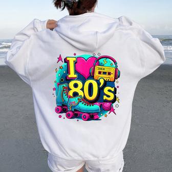 Camisa I Love The 80S Para Hombre Y Disfraz De Fiestaintage De Los Años 80 In Mangas Women Oversized Hoodie Back Print - Regaloses