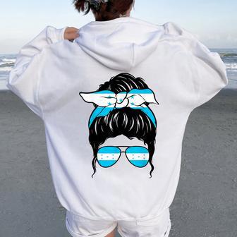Chica Hondureña Honduras Bandera Honduras Orgullosa Honduras Women Oversized Hoodie Back Print - Regaloses