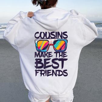 Cousins Make The Best Friends Boy Girl Cousin Crew Women Oversized Hoodie Back Print - Thegiftio UK