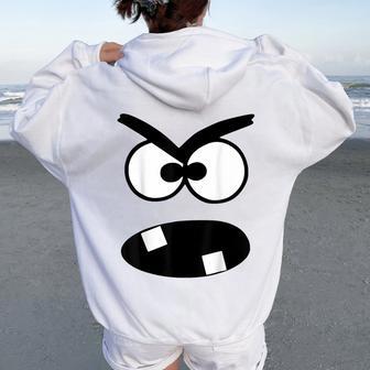 Creepy Carrots Face Halloween Costume Kids Boys Women Women Oversized Hoodie Back Print - Thegiftio UK