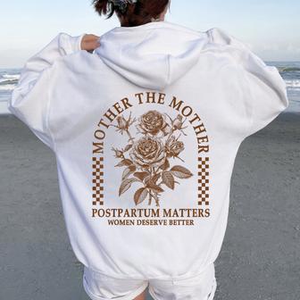Doula Life Childbirth Mother The Mothers Postpartum Matters Women Oversized Hoodie Back Print - Thegiftio UK