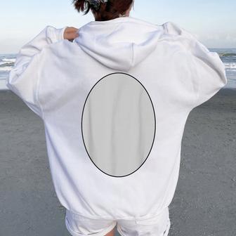 Easy Lazy Diy Donkey Costume Grey Circle Donkey Belly Women Oversized Hoodie Back Print - Thegiftio UK