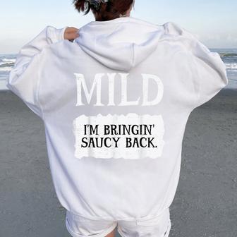 Halloween Mild Sauce Taco Matching Costume Kids Women Oversized Hoodie Back Print - Thegiftio UK