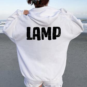 Halloween Moth Lamp Meme Matching Costume Women Women Oversized Hoodie Back Print - Thegiftio UK