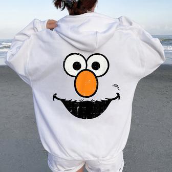 Halloween Orange Nose Face Group Costume Kids Women Oversized Hoodie Back Print - Thegiftio UK