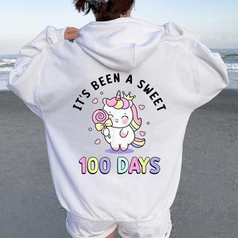 It's Been Aweet 100 Days Ofchool コスチューム ガールズ ユニコーン レディース オーバーサイズ パーカー バックプリント - Kawaiitshirt