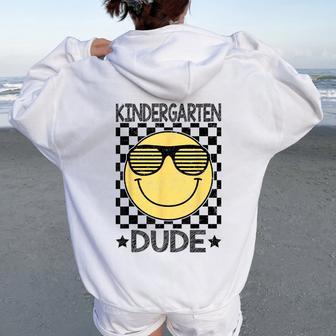 Kindergarten Dude Groovy Back To School Kinder Boy Kids Women Oversized Hoodie Back Print - Thegiftio UK