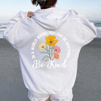 Kindness Unity Day Orange Anti Bullying Be Kind Unity Day Women Oversized Hoodie Back Print - Thegiftio UK