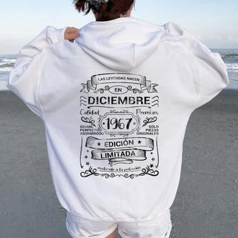 Las Leyendas Nacen En Diciembre 1967 Hombre Women Oversized Hoodie Back Print - Regaloses