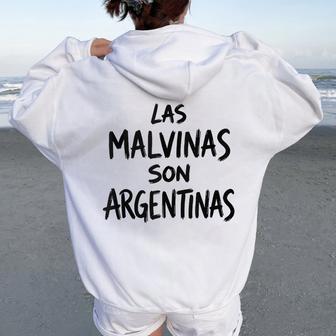 Las Malvinas Son Argentinas For Argentina Flag Women Women Oversized Hoodie Back Print - Thegiftio UK