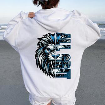 Lion Kids Boys Girls Youth N Women Oversized Hoodie Back Print - Thegiftio UK