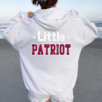 Little Patriot Cute Star Shape Boys Girls Kids Women Oversized Hoodie Back Print | Seseable UK