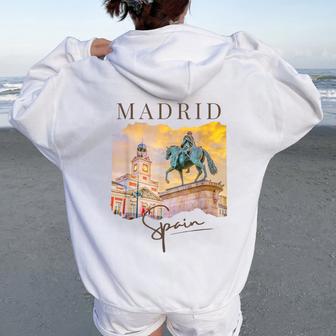 Madrid Europa Ciudad Españaacaciones Memorabilia Hombres Es Niños Women Oversized Hoodie Back Print - Regaloses