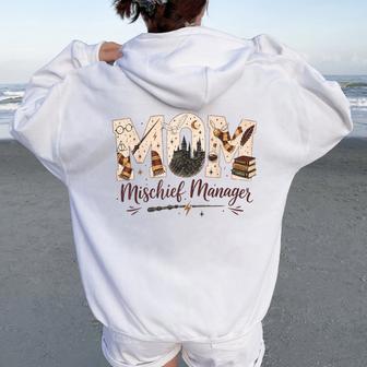 Mischief Manager Mom Witchy Magic Fantasy Mother Women Oversized Hoodie Back Print - Thegiftio UK