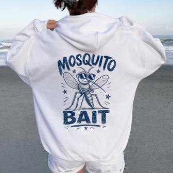 Mosquito Bait Camping Humor Kids Boys Girls Women Oversized Hoodie Back Print - Thegiftio UK