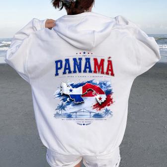 Panama Flag Panamanian Panama Flag For Women Women Oversized Hoodie Back Print | Seseable UK