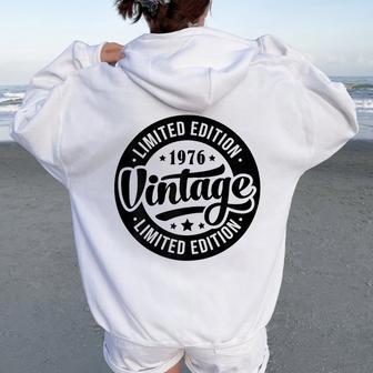 Sintage De 1976 Para Retro Divertidas Cumpleaños De 1976 Women Oversized Hoodie Back Print - Regaloses