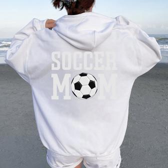 Soccer Mama Soccer Mom Comfort Colors Crop Top Women Oversized Hoodie Back Print - Thegiftio UK