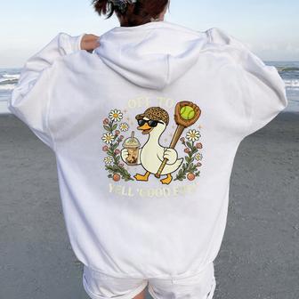 Softball Mom Goose Legendary Parent Ballpark Life Women Oversized Hoodie Back Print - Thegiftio UK