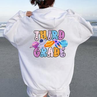 Third Grade Grade Outer Space Solar System Planet Women Oversized Hoodie Back Print - Thegiftio UK