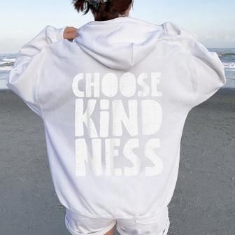Unity Day Orange Choose Kindness Anti Bullying Girl Women Oversized Hoodie Back Print - Thegiftio UK
