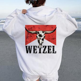 Vintage Wetzel For Kids Women Oversized Hoodie Back Print - Thegiftio UK