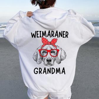 Weimaraner Grandma Weimaraner Dog Nana Día De La Madre Women Oversized Hoodie Back Print - Regaloses