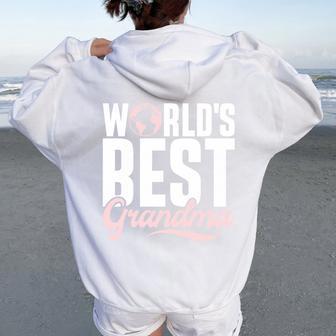 メンズ 世界一のおばあちゃん ドライ レディース オーバーサイズ パーカー バックプリント - Kawaiitshirt